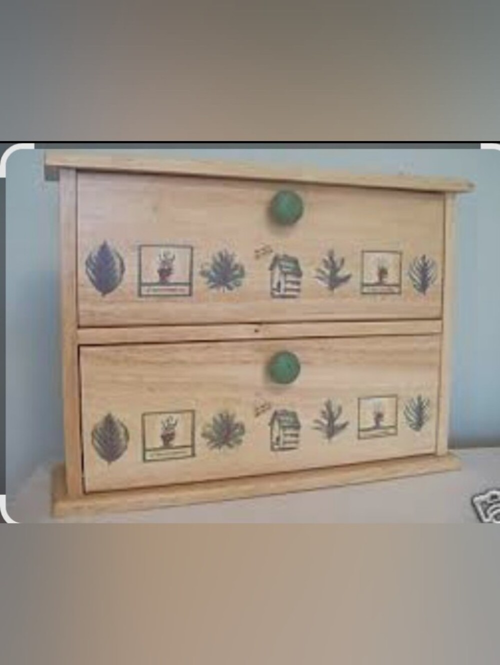 Natural Wood Spice Rack Cabinet Hanging Pfaltzgraff